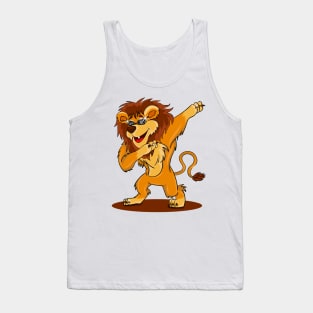 'Dabbing Dancing Lion' Funny Dabbing Animal Gift Tank Top